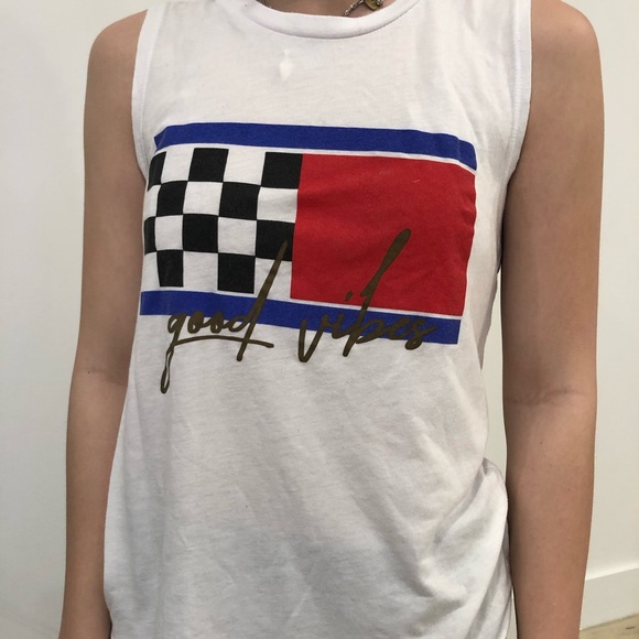 Graphic Sleeveless T Shirt - Picture 1 of 5